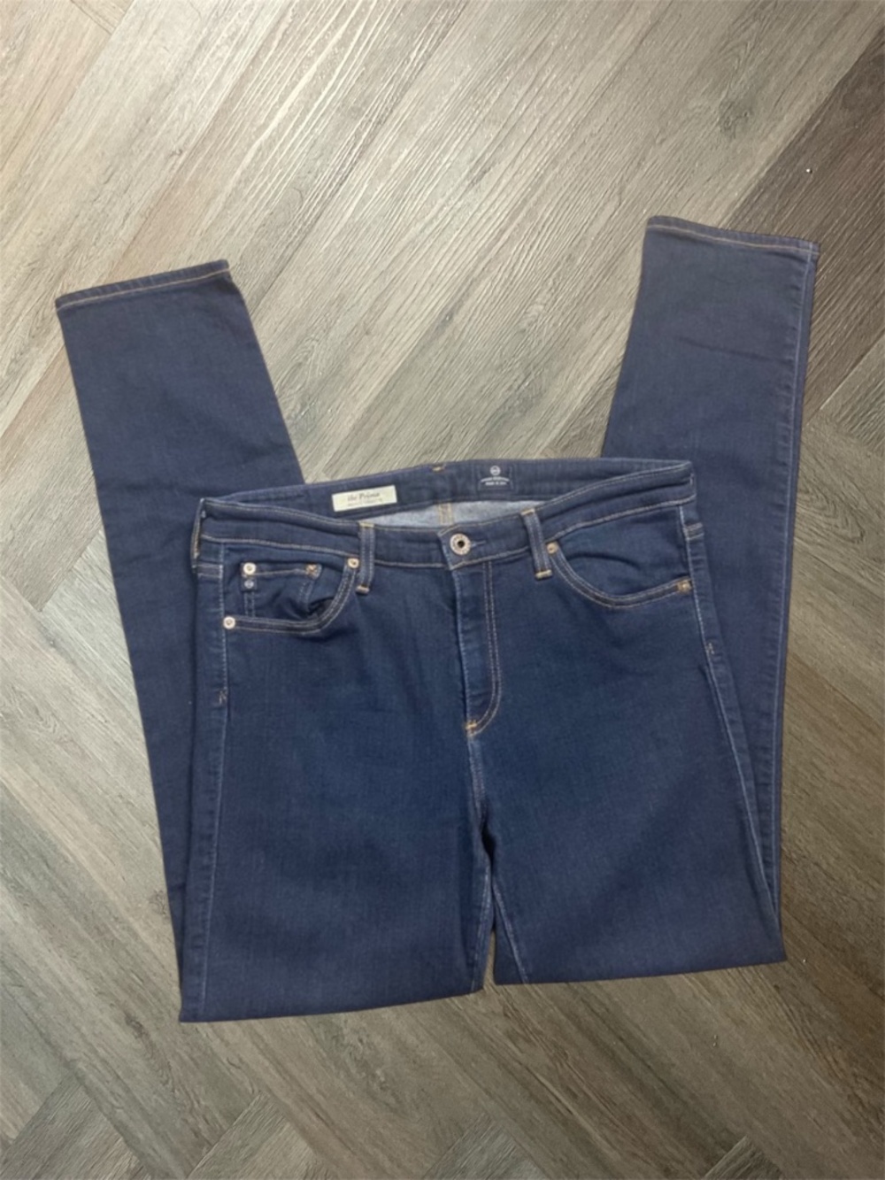 AG Adriano Goldschmied The Prima Mid Rise Cigarette Soft‎ Jeans Womens 32R Blue